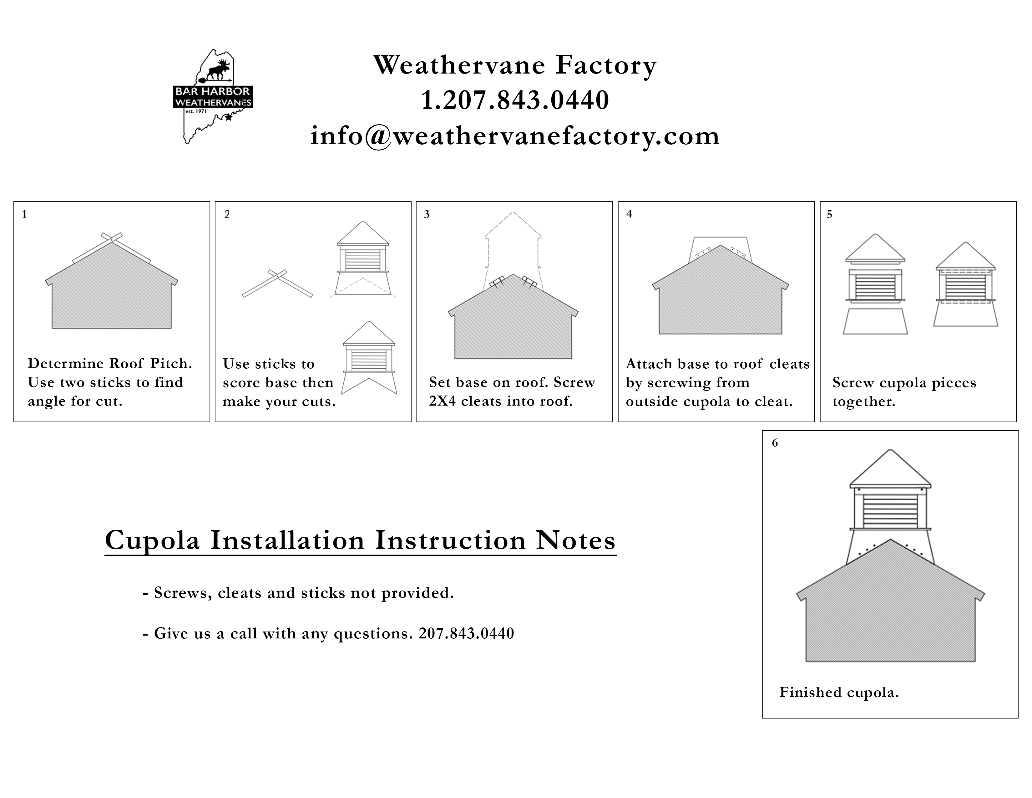 PVC cupola instructions