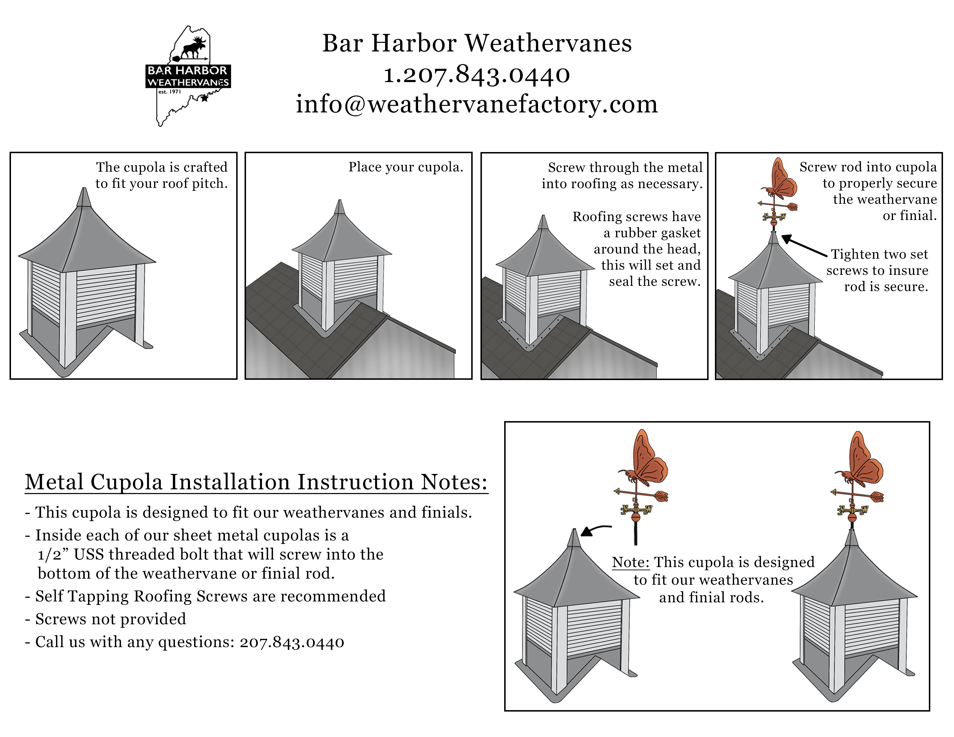 metal cupola instructions